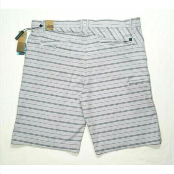 BURNSIDE Striped Walkshort Boardshort 2489E1M - Picture 2 of 8